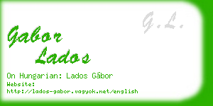 gabor lados business card